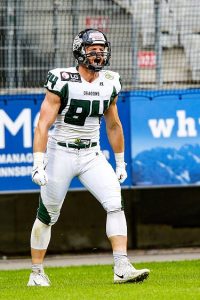 Dragons TE/WR Lukas Gold war für die Raiders Defense nicht aufzuhalten